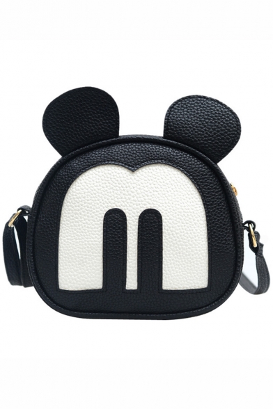 Cute Cartoon Mickey Mouse Pattern Long Strap Crossbody Shoulder Bag 19*16 CM