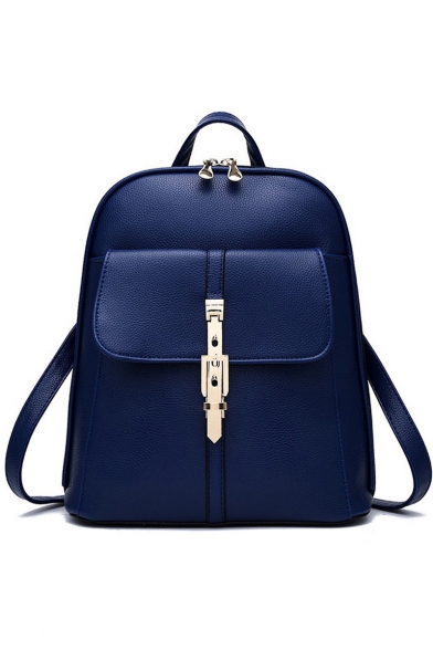 New Trendy Solid Color Leisure Small Backpack for Women 28*13*31 CM