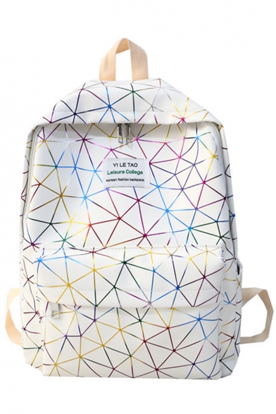 Popular Geometric Luminous Printed Large Capacity School Bag Backpack 30*14*40 CM