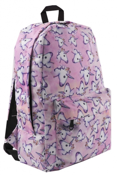 Popular Unicorn Printed Pink School Bag Backpack 27*10*42 CM