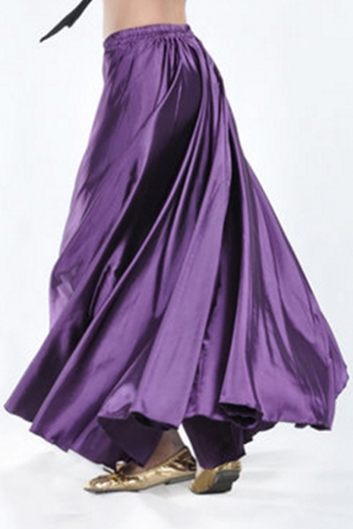Satin Full Circle Belly Dancing  Flamenco Skirts Rock Jupe Costumes GYPSY S8-2 