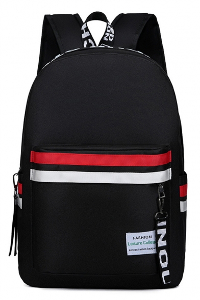 Stylish Letter Striped Pattern Watertight Oxford Cloth College Backpack 32*14*46 CM