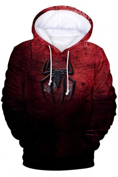 New Fashion Cool Spider Far From Home 3D Printed Long Sleeve Casual Red Hoodie