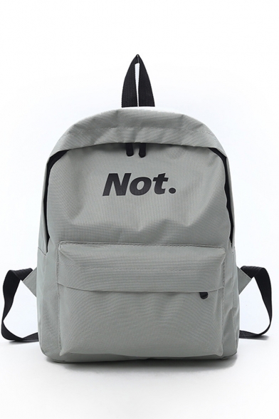 Popular Letter Printed Nylon Zipper School Bag Casual Backpack 27*9*35 CM