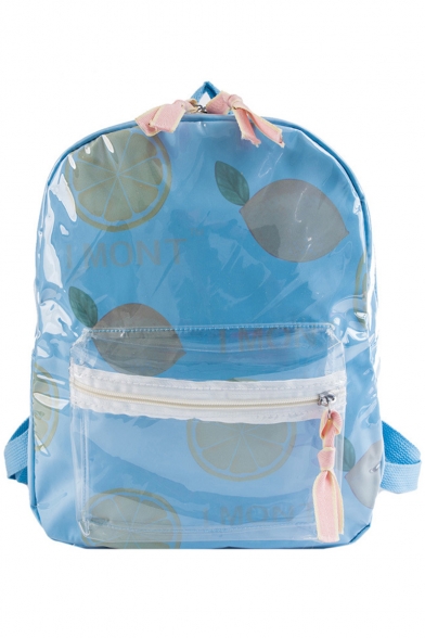 Summer Fashion Fruit Printed Waterproof PVC Designed Casual Backpack 26*10*33 CM