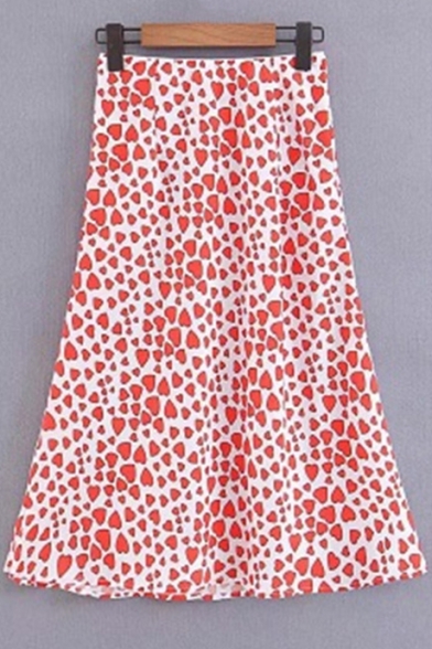 Hot Fashion Leopard Printed Women's Midi A-Line Skirt