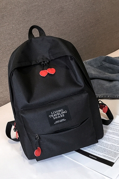 Cute Letter Printed Adjustable Shoulder Strap Zipper School Bag Backpack 28*12*40 CM