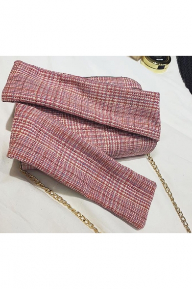 Designer Plaid Pattern Bow-knot Embellishment Crossbody Shoulder Bag 21*7*15 CM