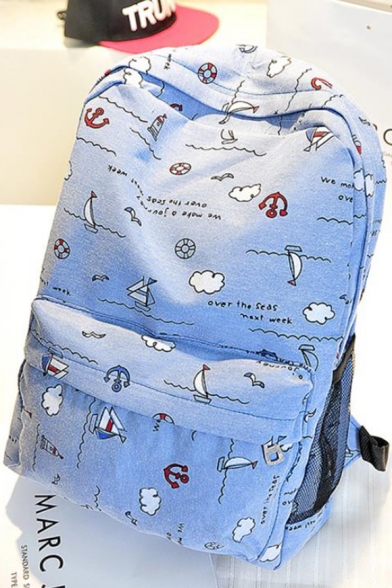 Popular Cartoon Graffiti Printed School Backpack Bookbag 29*10*42 CM