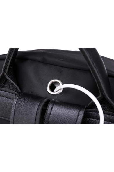 Popular Printed Large Capacity Nylon Waterproof Black School Bag Backpack 30*14*34 CM
