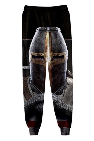 Knights Templar Cool 3D Figure Printed Drawstring Waist Sport Loose Jogger Pants Sweatpants