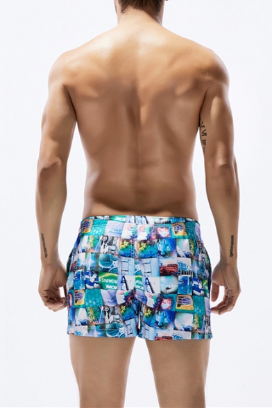 Mens Fashion Pattern Quick Drying Breathable Sport Beach Board Shorts Swim Shorts