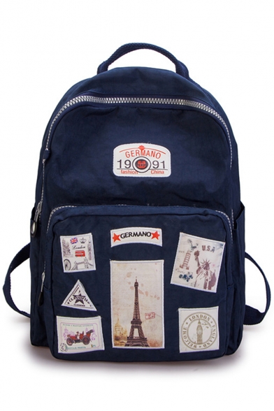 Cool Graphic Pattern Oxford Cloth Casual Satchel Backpack 25*12*32 CM