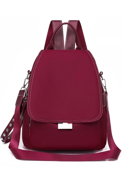 New Stylish Solid Color Multifunction Oxford Cloth Shoulder Bag Backpack 25*11*29 CM