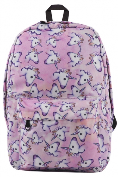 Popular Unicorn Printed Pink School Bag Backpack 27*10*42 CM