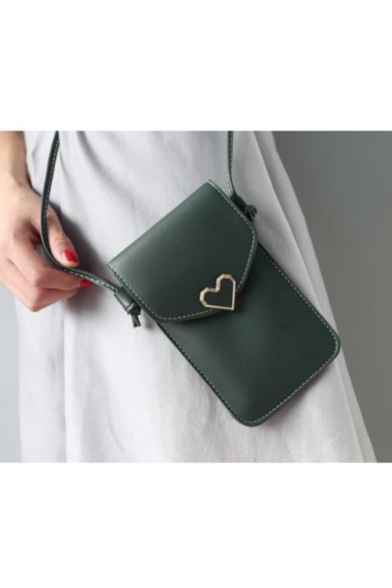 Simple Heart Decoration Crossbody Cell Phone Wallet 14*3*19.5 CM