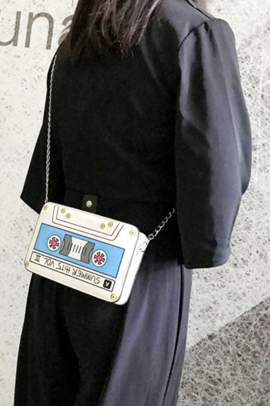 Stylish Magnetic Tape Printed Crossbody Shoulder Bag 19*5*13 CM