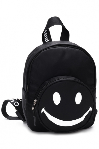 Unisex Lovely Smile Letter Printed School Backpack 18*7*22 CM