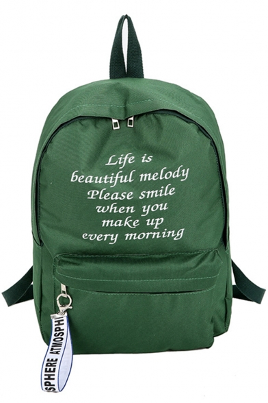 Cheap Popular Letter Printed Large Capacity Canvas School Bag Backpack 29*11*40 CM
