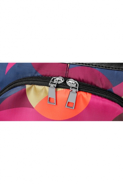 Fashion Multi-color Polka Dot Letter pattern Oxford cloth Backpack Shoulder Bags For Women 32*13*33