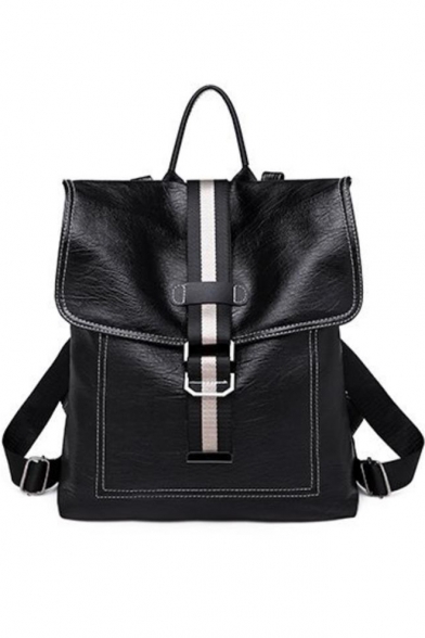 Cool Popular Contrast Buckle College Bag Backpack for Ladies 28*14*31 CM