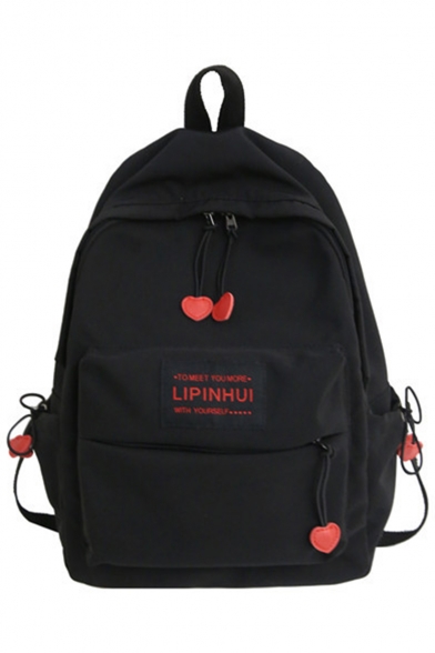 Cute Letter Printed Adjustable Strap Zipper School Bag Backpack 28*13*41 CM