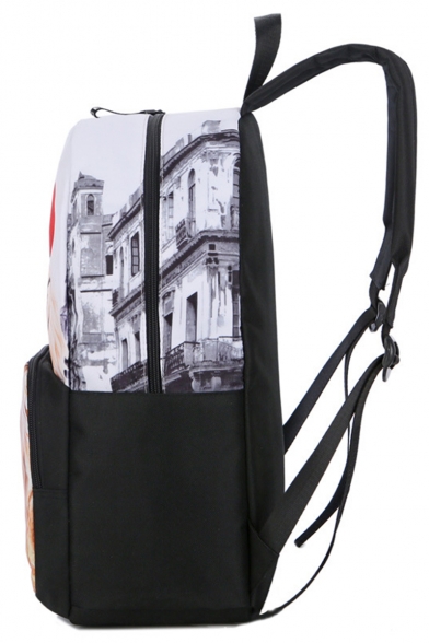 Fashion Dog Printed White Laptop Backpack School Backpack 31*15*43 CM