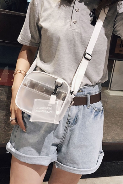Fashion Plain Transparent Crossbody Shoulder Bag 20*5*16 CM