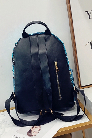New Fashion Plain Sequined Mini School Bag Backpack with Zippers 30*11*40 CM
