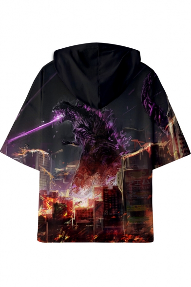 New Trendy King of the Monsters 3D Printed Unisex Hooded Casual Loose Tee