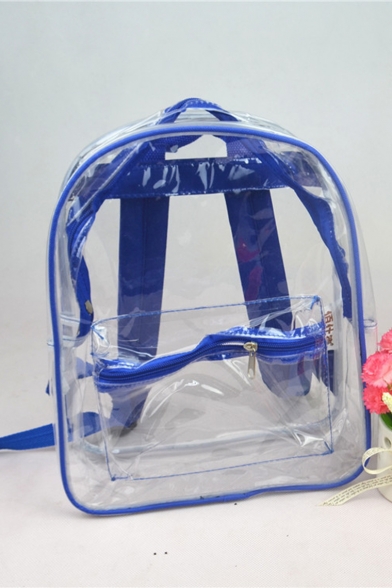 New Trendy Plain Transparent PVC Mini School Bag Backpack 32*26*12 CM
