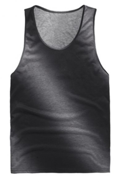Summer Mens Street Style Ombre Color Sleeveless Sport Casual Tank Top
