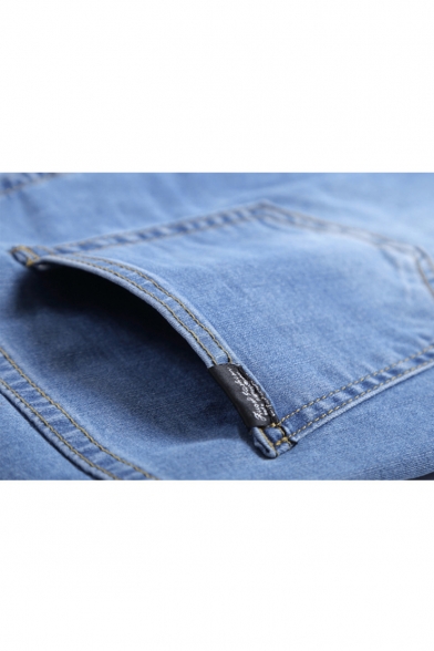 Women's Classic Fashion Raw Hem Split Cuff Fitted Blue Flared Jeans
