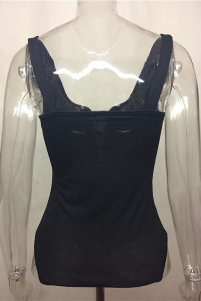 Hot Fashion Crisscross Cutout Front Spaghetti Straps Black One Pieces Swimwear