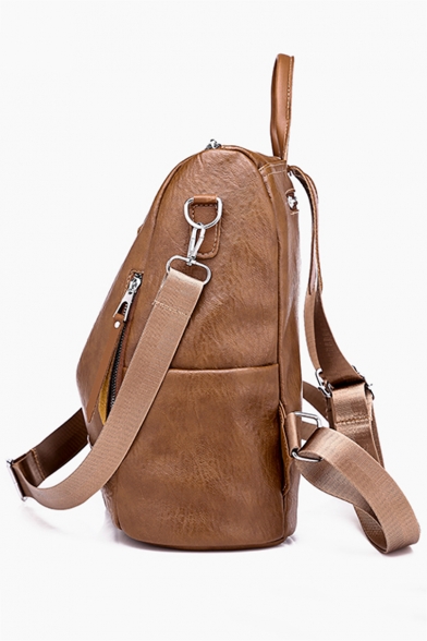 Popular Star Embellishment Soft Leather Casual Backpack Shoulder Bag 31*14*32 CM
