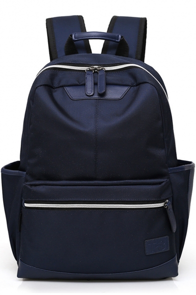Simple Solid Color Multifunction Laptop Backpack College Backpack 34*14*43 CM