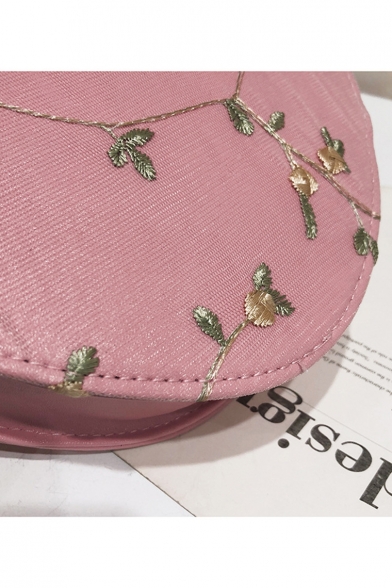 Stylish Floral Lace Patched Heart Shape Crossbody Satchel Bag