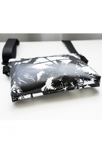 Popular Tropical Printed Wide Strap Leisure Cross Body Shoulder Bag 20*2*16 CM