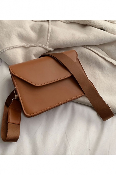 Simple Plain Square Shoulder Bag Cover Crossbody Bag