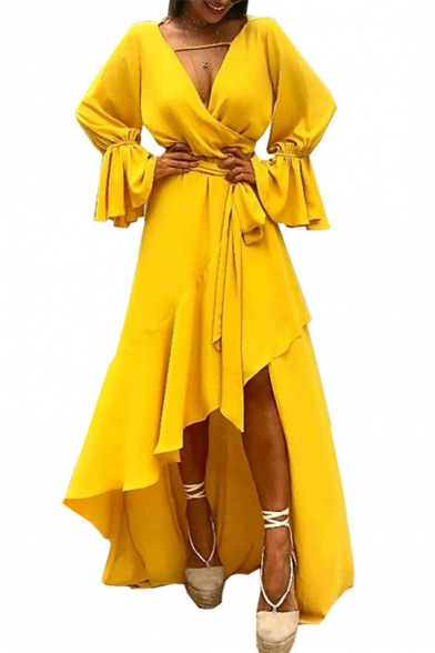 yellow women's dress