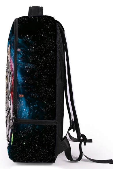 Black NOT Treasures Galaxy Cats Heads in Space Galaxy Travel Backpack School College Backpack for Boys and Girls Student Bookbag Laptop Backpack