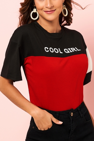 black and red t shirt womens