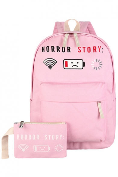 Popular Graphic Printed Canvas Casual School Bag Backpack for Junior 26*10*40 CM