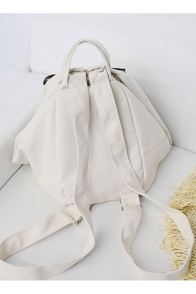 Stylish Letter Embroidery Pattern Canvas Tote Casual Backpack 42*20*30 CM