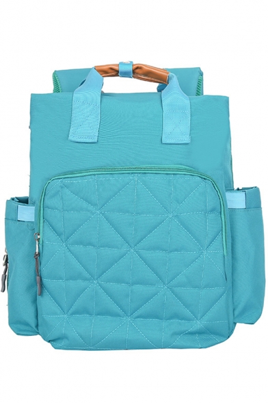 Stylish Solid Color Large Capacity Watertight Satchel Backpack 31*12*39 CM