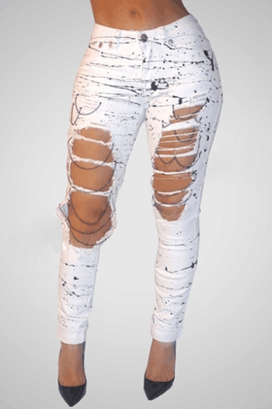 women's super ripped jeans