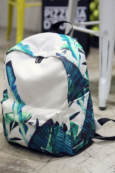 Hot Fashion Plants Printed Large Capacity Bookbag College Backpack 28*14*37 CM