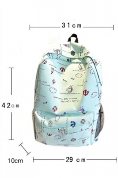 Lovely Cartoon Graffiti Printed School Bag Backpack 29*10*42 CM