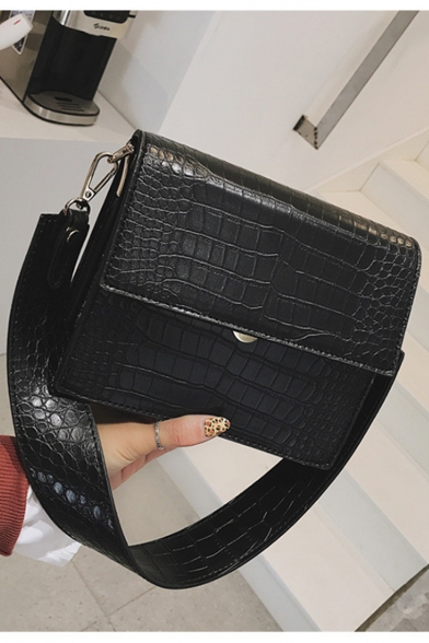black crossbody bag with thick strap