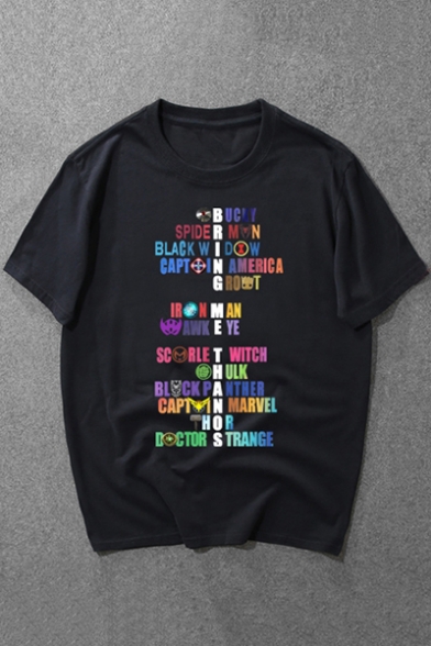 Unique Creative Letter Bring Me Printed Short Sleeve Casual Tee